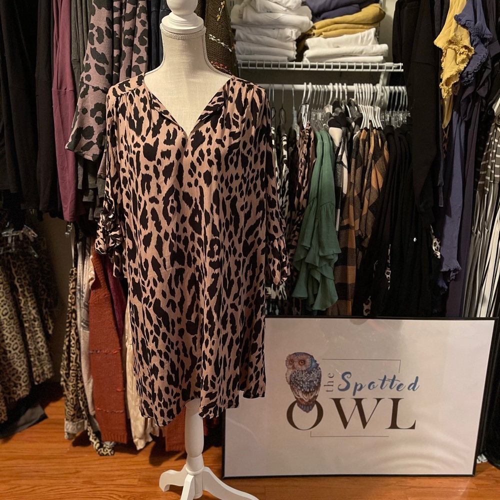 UMGEE Mocha Mix Animal Print Tunic